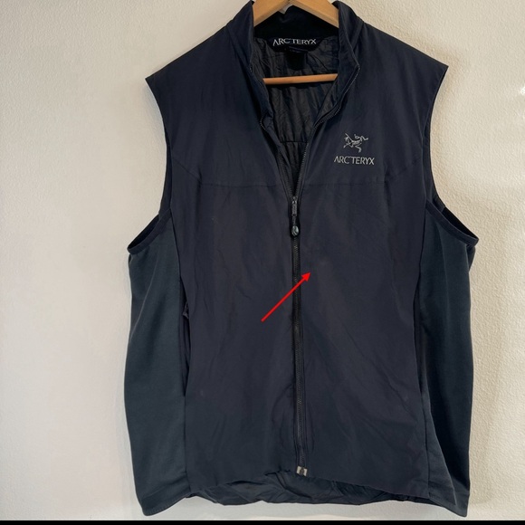 Vintage 2012 Arc'teryx Atom Lt Vest Black Lightweight Size Large Full Zip - Picture 10 of 13